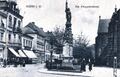 Marktplatz 1913: in der Bildmitte das Kriegerdenkmal von 1875