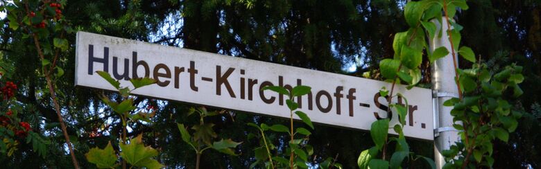 Straßenschild Hubert-Kirchhoff-Straße