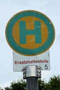 Haltestellenschild Oberholsener Straße