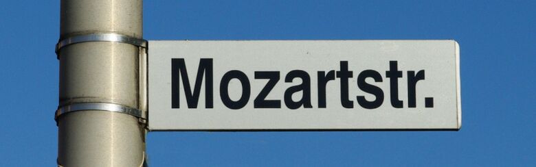 Straßenschild Mozartstraße
