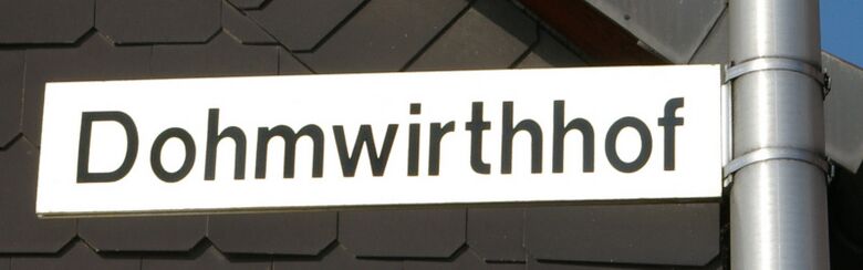 Straßenschild Dohmwirthhof