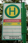 Haltestellenschild Lindenschule