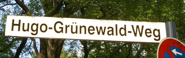 Straßenschild Hugo-Grünewald-Weg