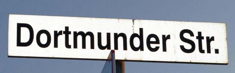 Straßenschild Dortmunder Straße