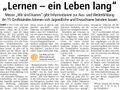 "Lernen - ein Leben lang", Westfälischer Anzeiger, 14. November 2009